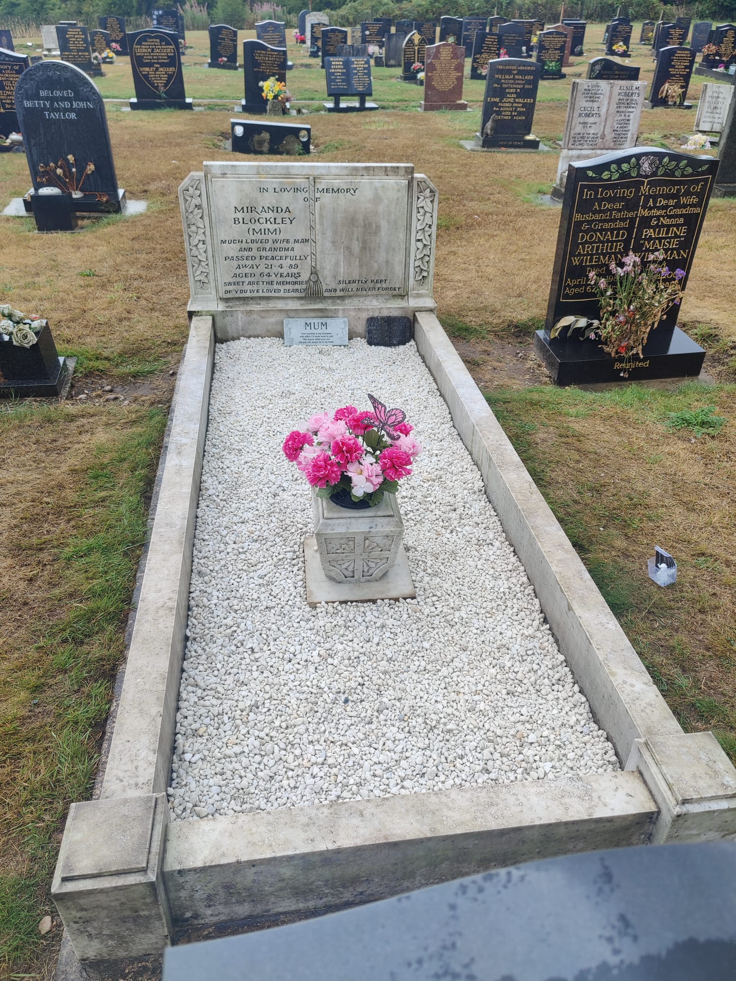 After grave cleaning - fully restored memorial